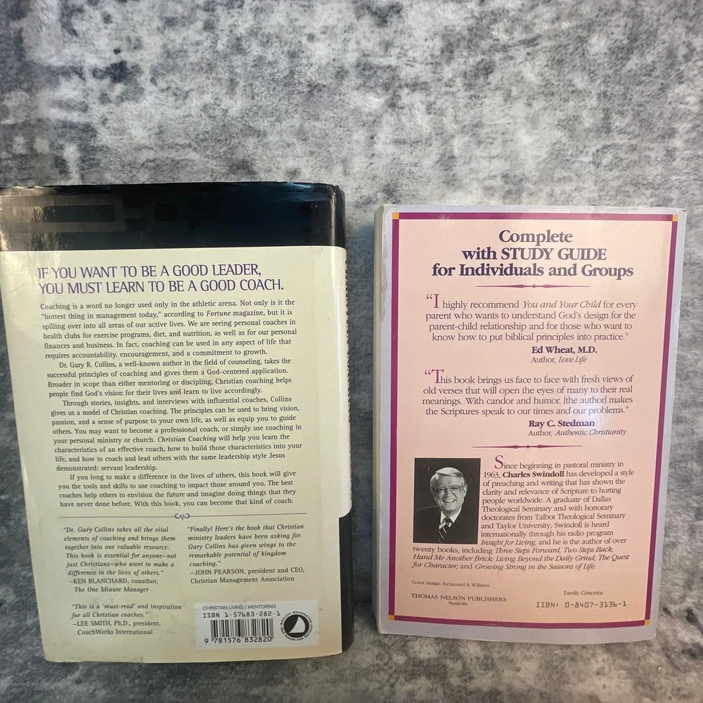 Christian Life & Parenting Book Lot Swindoll Battle For The Mind Tim LaHaye 4pk
